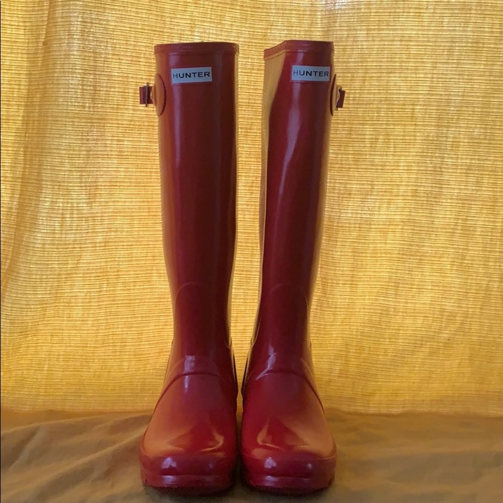Red Hunter Rain boots